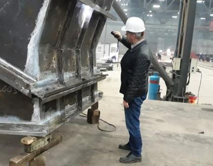 Reformer package steel construction visul inspection of weld